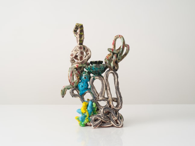 GRAHAM MARKS
Malinalco Candelabra, 2023
Glazed stoneware, thrown, coiled, and pinched
16.5" H x 11.25" W x 6" D