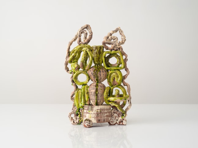 GRAHAM MARKS
Malinalco Candelabra, 2023
Glazed stoneware, thrown, coiled, and pinched
18" H x 12" W x 6" D