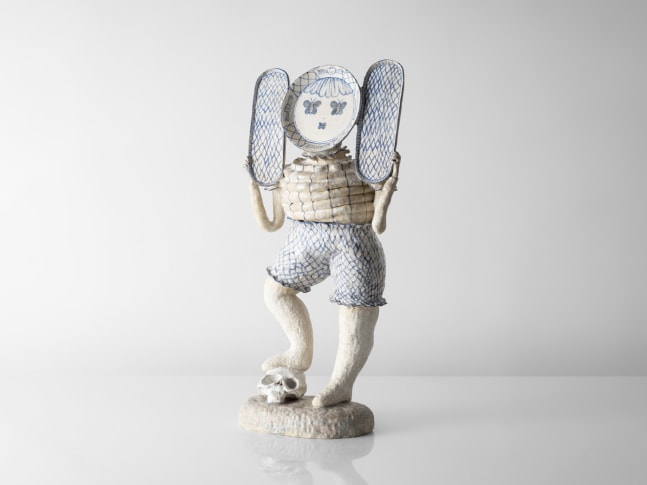 EUN-HA PAEK
Standing Dude with Plates, 2022
Glazed stoneware
33" H x 15.25" W x 9.5" D