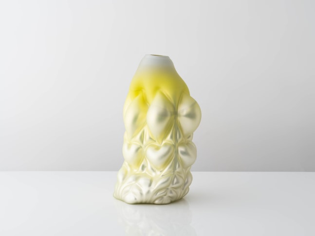 HANNA HANSDOTTER 
Baroque Love, Soft Yellow Metallic, 2023
Sand-blasted and mold-blown glass, mirrored
20" H x 12" Dia.