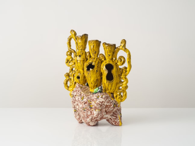 GRAHAM MARKS
Candelabra, 2024
Glazed stoneware, thrown, coiled, and pinched
20&amp;quot; H x 15&amp;quot; W x 9&amp;quot; D