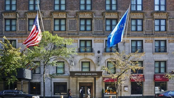 The Shelburne Sonesta Hotel
The Shelburne Sonesta Hotel offers the perfect city retreat in the historic Murray Hill neighborhood with spacious guest rooms and suites with kitchenettes and terraces, on-site dining at Take Care Restaurant and year-round rooftop cocktails and light bites with inspiring Empire State Building views from Vintage Green.&amp;nbsp;

&amp;nbsp;

Reservation booking: link here
Telephone Contact: (866) 222-2365
Location: 303 Lexington Avenue, New York, New York, 10016
Please reserve by March 19, 2025