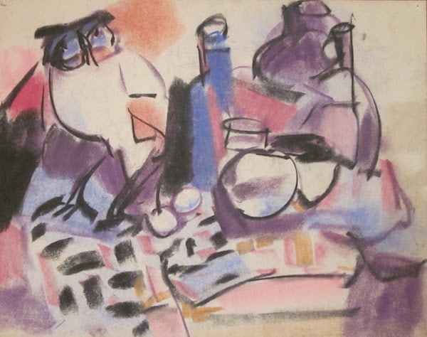 Robert King (American,1915-2011) Still Life with Owl
