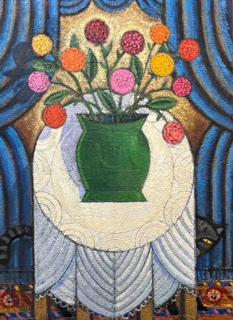 Richard Lillash-Still Life with Dahlias
