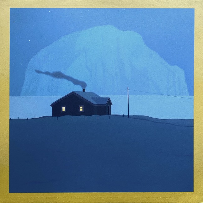 Icelandic House with Iceburg