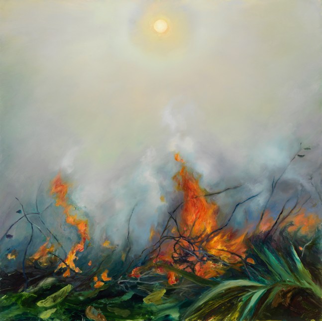 Sol Partiendo El Humo
Oil on panel
30&amp;Prime; x 30&amp;Prime;