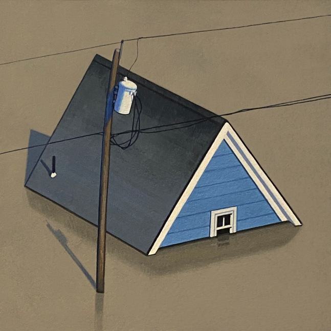 Christopher Burk Flooded House Blue