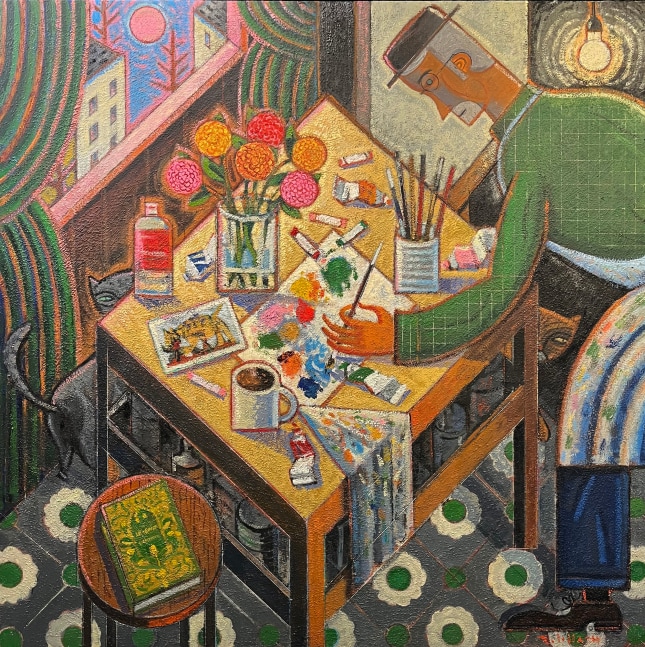 Richard Lillash-Self Portrait as a Painter