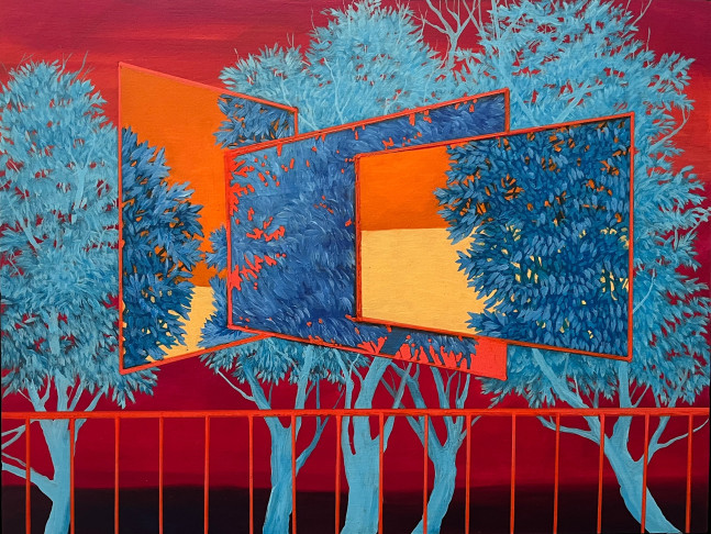 Liminal Space #35, Red Fence