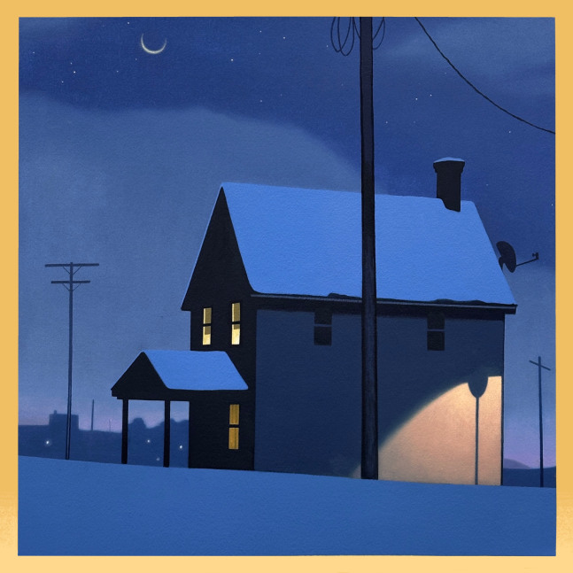Christopher Burk Winter Nocturne in Yellow Square 1