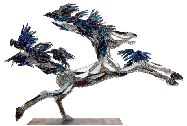 Empress Ravenhair, 2021

metal and glass

39&amp;quot; x 62&amp;quot; x 18&amp;quot;