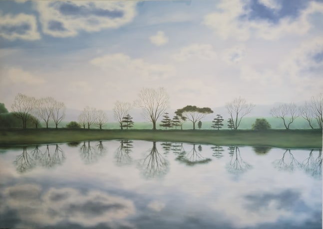 Vernal Equinox, c. 1985

oil on canvas

76&amp;quot; x 106&amp;quot;