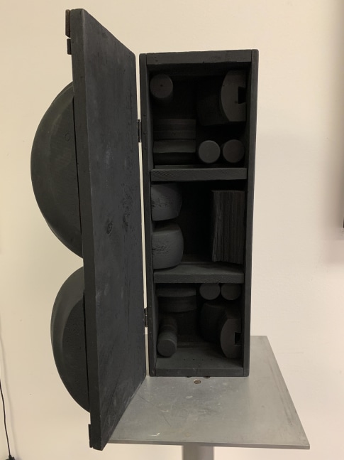 Louise Nevelson

Sky Case VII, 1974

painted wood

25&amp;quot; x 8.25&amp;quot; (16.6&amp;#39; open) x 5.75&amp;quot;