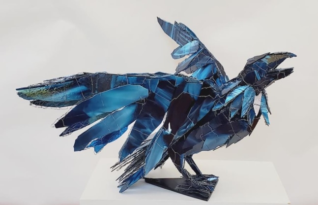 Ocean Sky Raven, 2022

metal and glass

25&amp;quot; x 41&amp;quot; x 29&amp;quot;

&amp;nbsp;