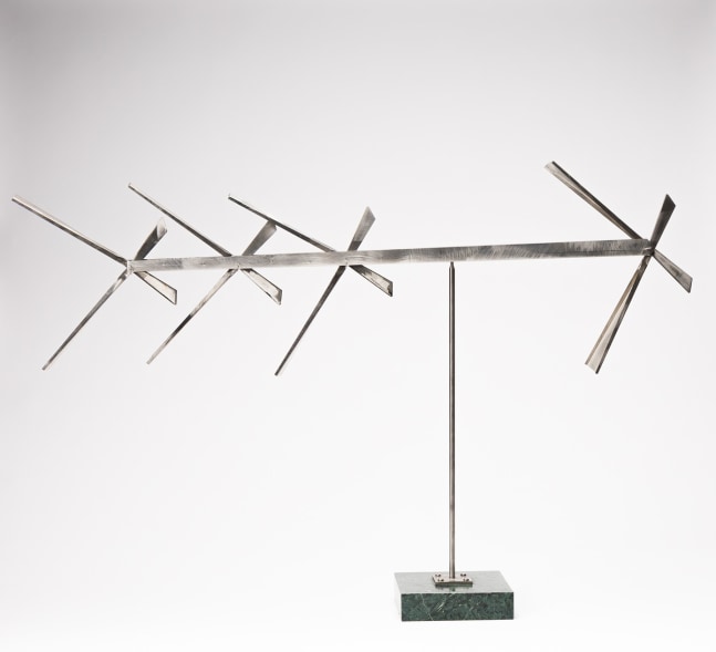 George Rickey

Weathervane, 1976

stainless steel

Approx. 25&amp;quot; x 37&amp;quot;

ed. 47
