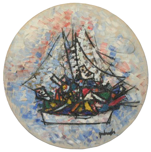 Boat, 1963

oil on canvas

20&amp;quot; x 20&amp;quot;