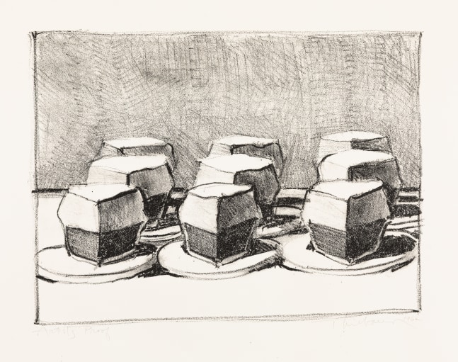 Wayne Thiebaud Meringues (a.k.a. Cut Pies), 1964 lithograph, ed. 15 10 1/2 x 13 5/8 in.