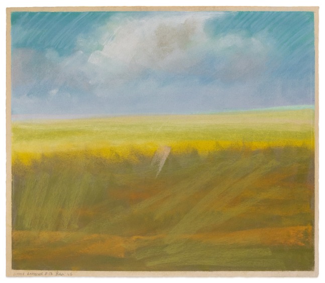Dennis Leon's drawing Little Landscape #58 from 1986, made of pastel on paper, and measuring 15 3/4 x 18 1/8 in.