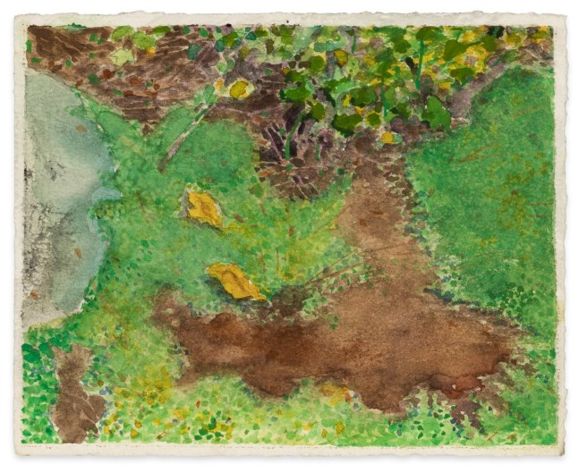 Arthur Okamura,  Untitled (Garden Pond), circa 1967,  watercolor on paper,  6 3/8 x 5 1/16 inches