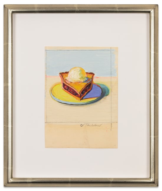 Wayne Thiebaud Pie a la Mode, n.d. oil on paper 14 1/8 x 12 in. (image)