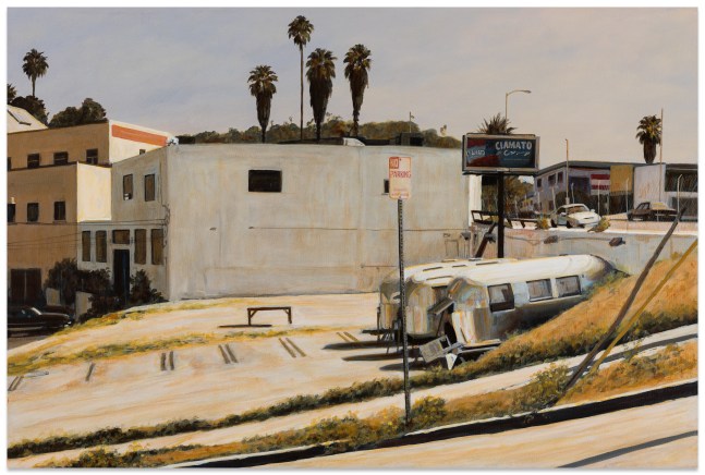 Suong Yangchareon Backlot Airstreams, 2007 acrylic on canvas 24 x 36 in.