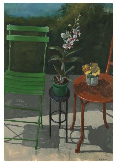 Paul Wonner Garden Furniture, 1997 acrylic on paper 39 x 27 1/8 in. (image)