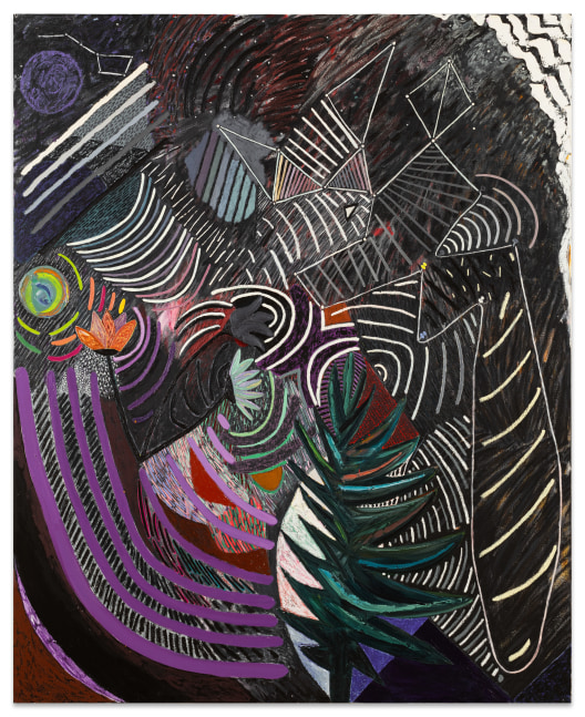 Karla Wozniak Star Map, 2022 acrylic and oil on canvas 84 x 68 in.