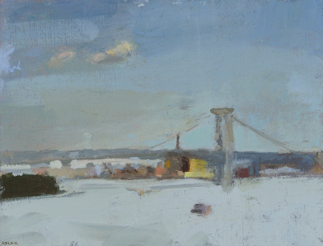 Laura Adler East River, Winter Stillness, 2012 oil on linen 8 x 10 1/2 in.