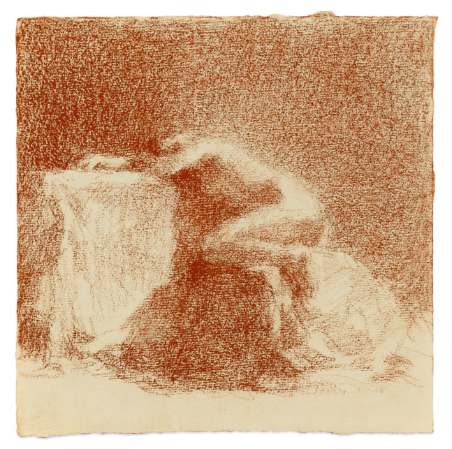 Fred Dalkey Watteau, 3/11/2006 sanguine Conté crayon on paper 8 x 7 1/2 in.