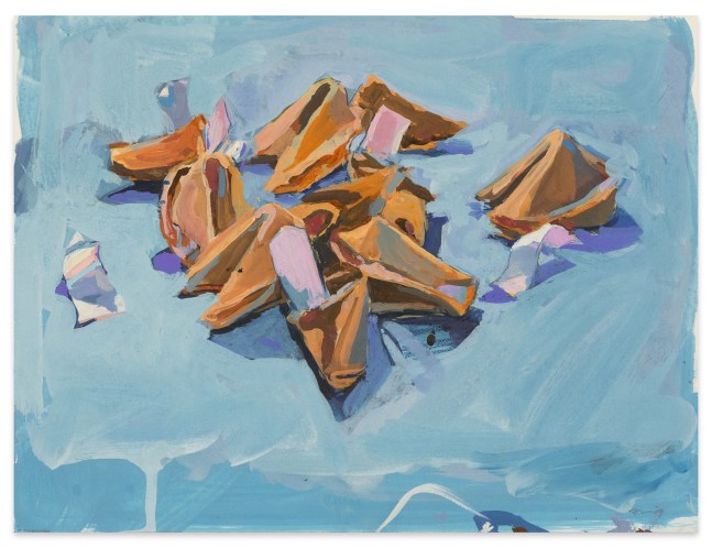 Kim Frohsin Opaque Fortune Cookies, 2009 pencil, ink, gouache, and dry pigment on paper 10 9/16  x 13 15/16 in.