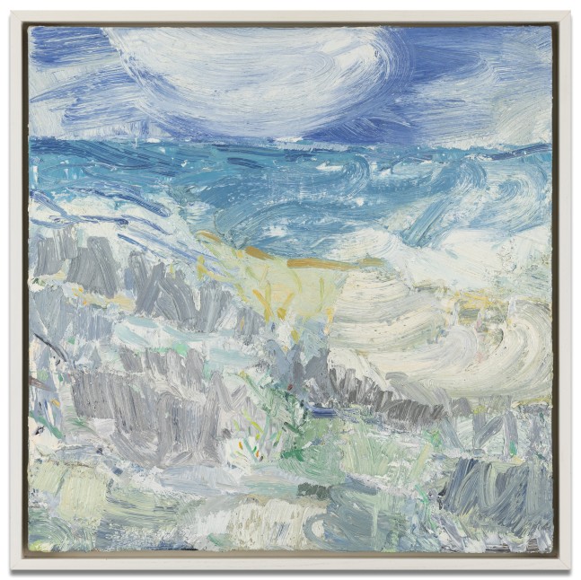 John Santoro Poseidon and the Tiny Sprite, 2025 oil on canvas 24 x 24 in.