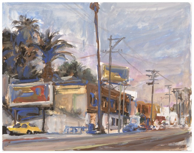 Suong Yangchareon Sunset Blvd., Echo Park, 2024 watercolor and gouache on paper 11 x 14 in.