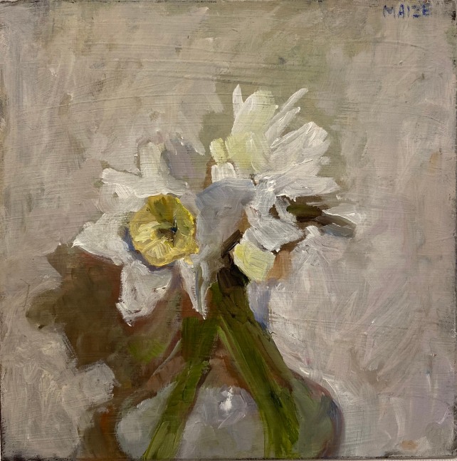 Catherine Maize Jonquils, 2023 oil on panel 5 x 5 in.