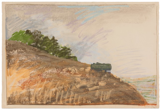 Dennis Leon Log Piece #7, 1983 color pastel on paper 30 x 44 1/2 in. (sheet)