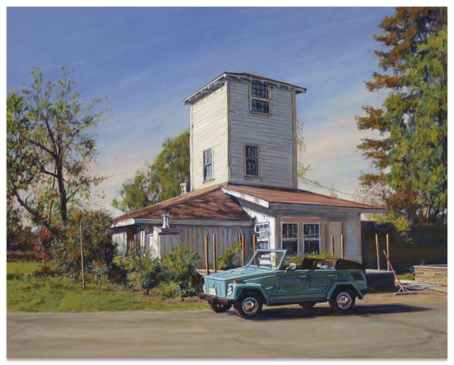 Suong Yangchareon VW and Water Tower, 2014 acrylic on canvas 24 x 30 in.
