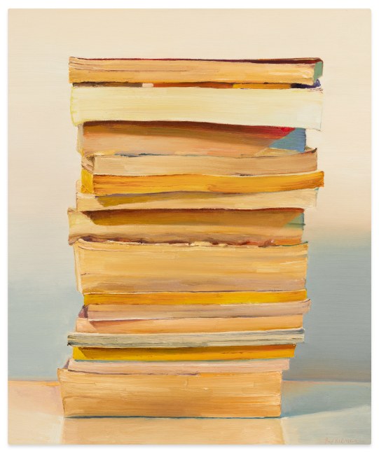 Ray Kleinlein Blue and Gold (Stack of Books), 2024 oil on canvas 24 x 20 in.