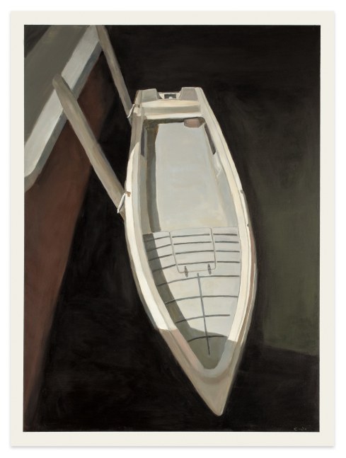 Stephen Coyle Moored in Venice, 2023 alkyd on panel 40 x 30 in.