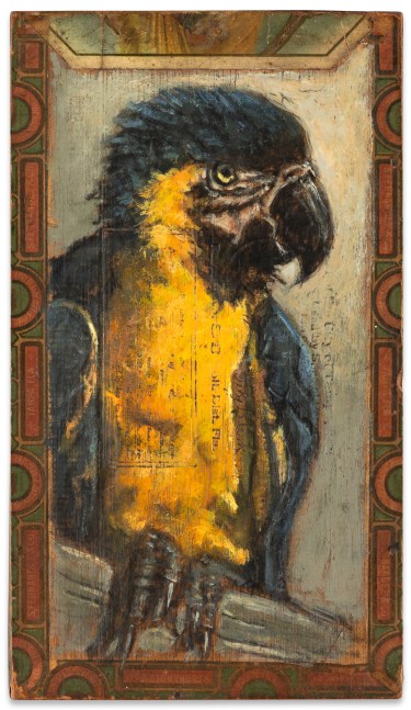 Ed Musante Macaw / Admiration, 2014 mixed media on cigar box 9 1/8 x 5 3/16 x 2 11/16 in.