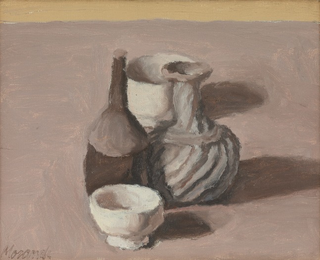 Giorgio Morandi Natura Morta,1956 oil on canvas 7 7/8 x 10 1/4 in.