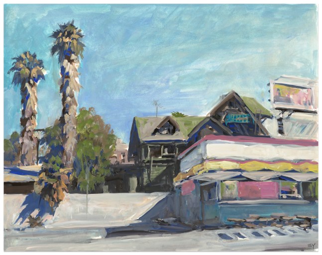 Suong Yangchareon Remnants of MacArthur Park, 2024 watercolor and gouache on paper ​​​​​​​11 x 14 in.