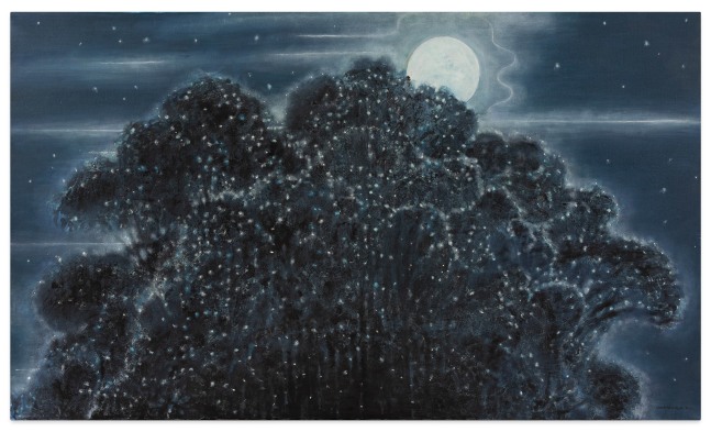Arthur Okamura Full Moon / Mandala, 2000 acrylic on canvas 27 1/4 x 45 1/4 in.
