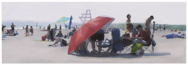 Stephen Coyle Family Umbrella, 2016 alkyd on panel 12 x 36 in.