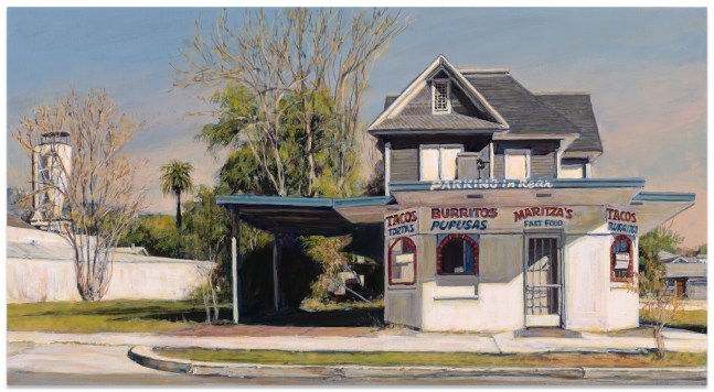 Suong Yangchareon North Pasadena, 2018 acrylic on canvas 16 1/2 x 30 in.