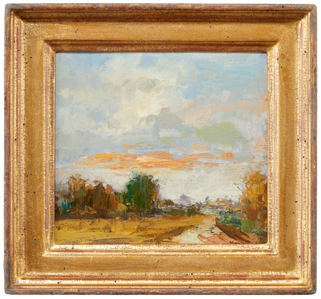 Pam Sheehan Sunset, Rockland County, New York, 2004 oil on wood 11 x 11 3/4 in. [frame]