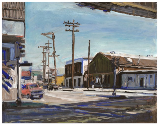 Suong Yangchareon Corner of 13th, 202 watercolor and gouache on paper 11 x 14 in.