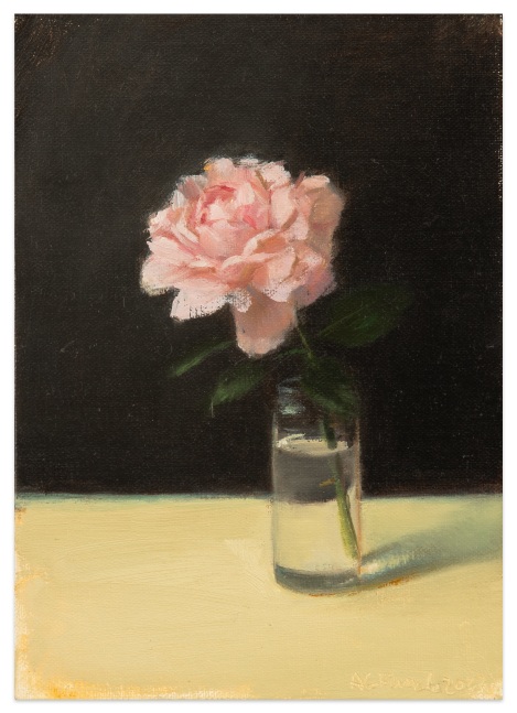 April Glory Funcke Scepter'd Isle Rose, 2023 oil on linen panel 7 x 5 in.