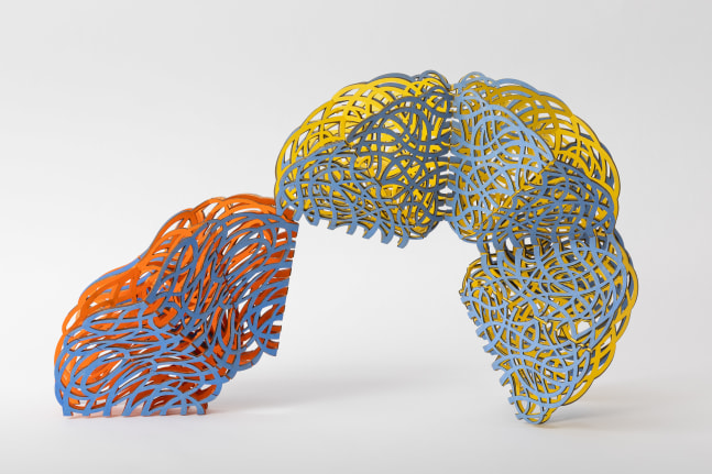 Linda Fleming Wave, 2017 acrylic on laser cut plywood 13 x 21 x 9 in.