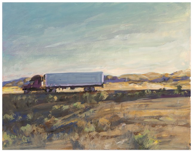 Suong Yangchareon Southbound Evening, 2024 watercolor and gouache on paper 11 x 14 in.