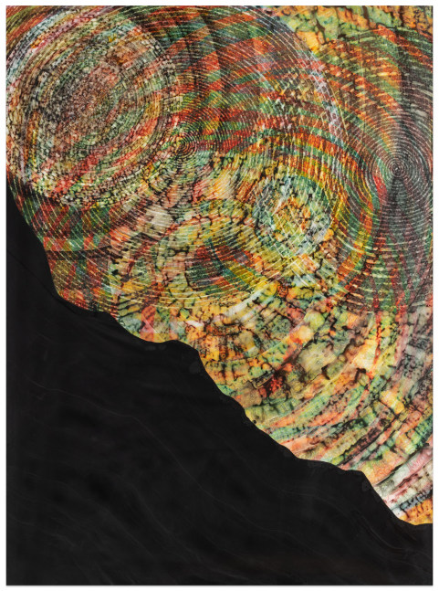 Sandeep Mukherjee Untitled (Horizon 11), 2009 acrylic, acrylic ink, and embossed drawing on dura-lene 78 1/2 x 60 in.
