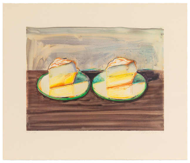 Wayne Thiebaud Two Meringues, 2004 lithograph, ed. 33/35 13 1/2 x 18 7/8 in. (image); 20 3/8 x 23 7/8 in. (sheet)